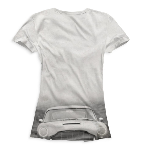 Женская футболка с изображением Джеймс Бонд цвета Белый