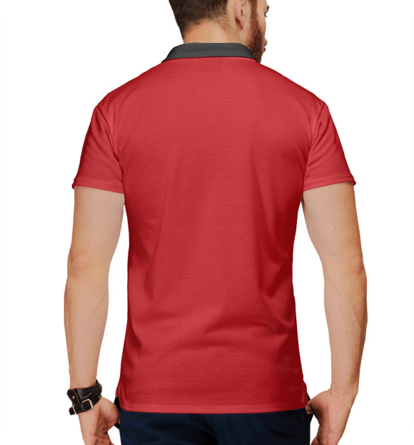 Мужское поло с изображением Father Super Mario цвета Белый