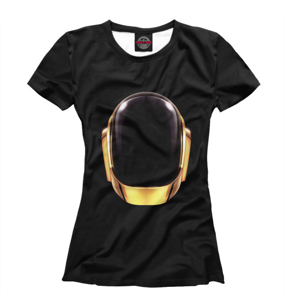 Женская футболка с изображением Daft Punk цвета Белый