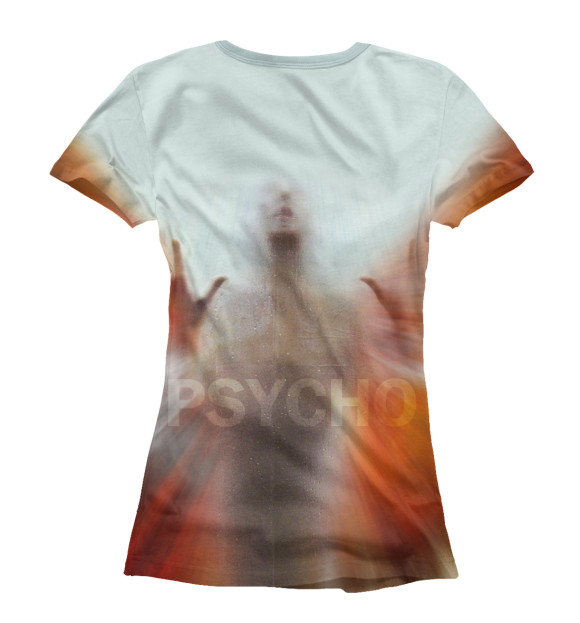 Женская футболка с изображением Psycho цвета Белый