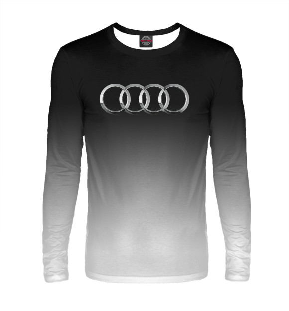 Мужской лонгслив с изображением Audi цвета Белый