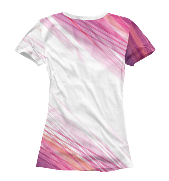Женская футболка с изображением Харадзюку | Радужный Фон цвета Белый