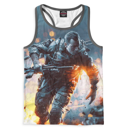 

Майки борцовки Print Bar, Белый, Battlefield 4