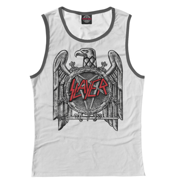 Майка для девочки с изображением Slayer цвета Белый