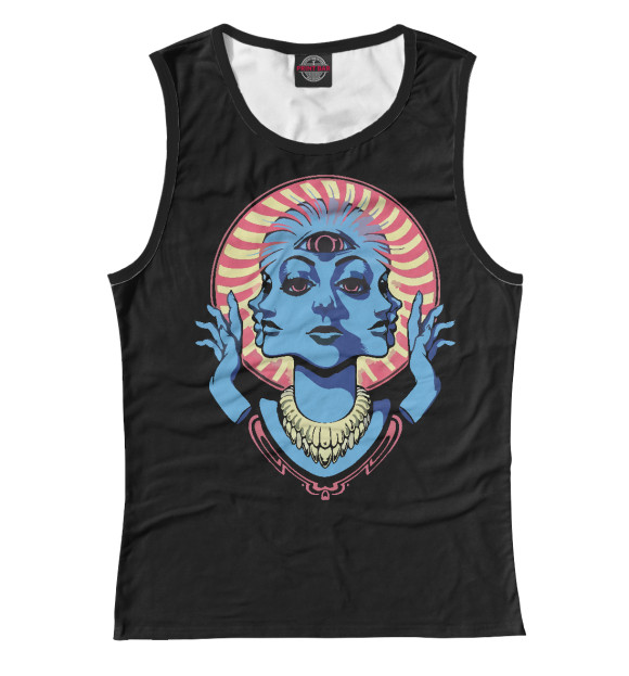 Майка для девочки с изображением Психоделика цвета Белый