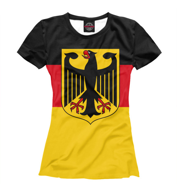 Женская футболка с изображением GERMANY цвета Белый