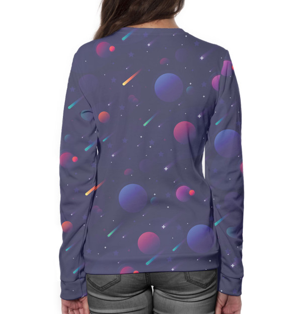 Женский свитшот с изображением 10 лет цвета Белый