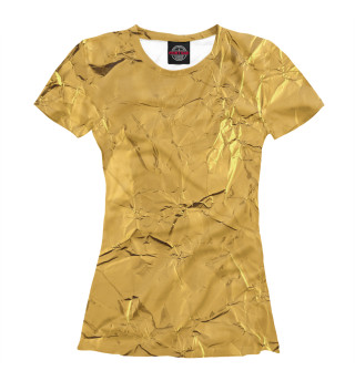 Женская футболка Золотая фольга