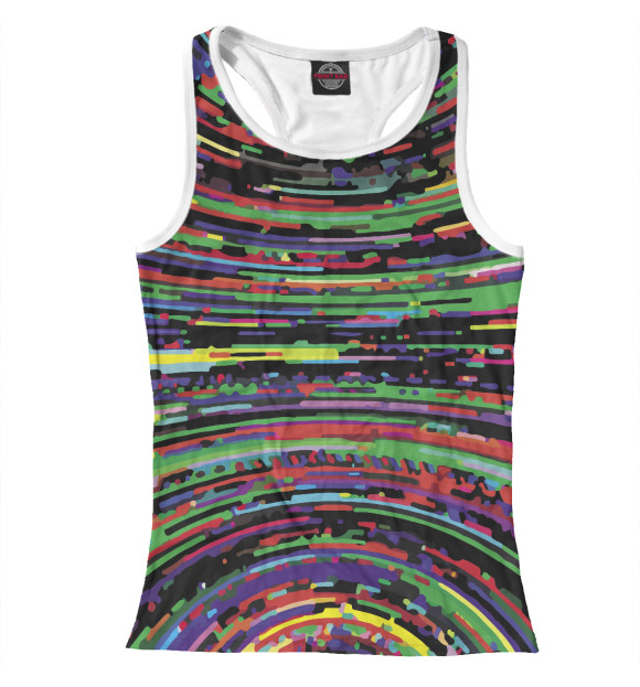 Женская майка-борцовка с изображением Color pattern линии цвета Белый