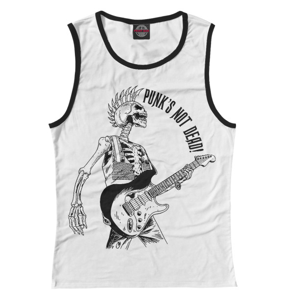 Майка для девочки с изображением Punk's not dead! цвета Белый
