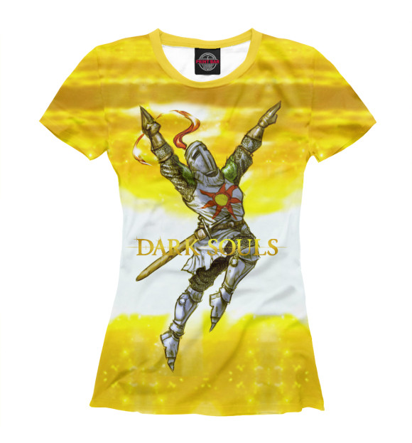 Футболка для девочек с изображением Dark Souls цвета Белый