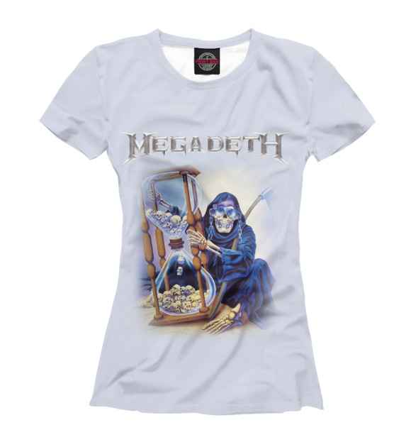 Футболка для девочек с изображением Megadeth цвета Белый