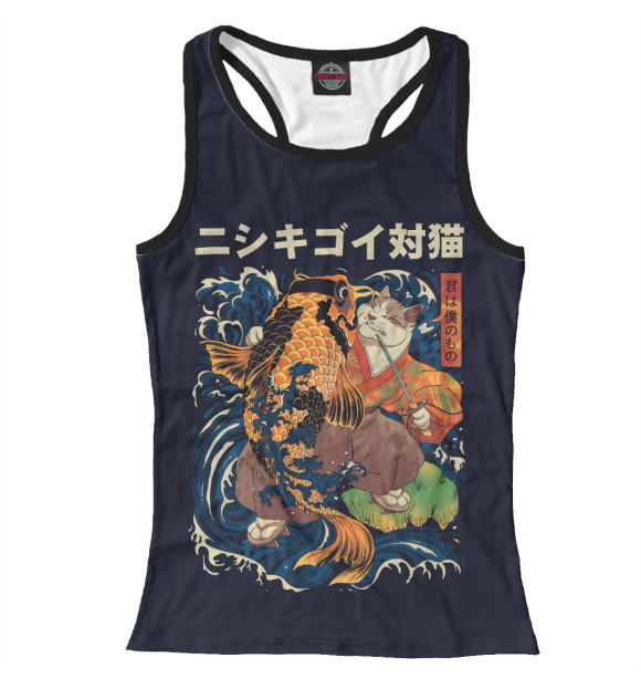 Женская майка-борцовка с изображением Fight цвета Белый