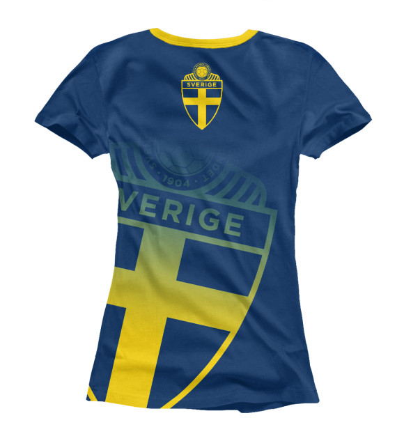 Женская футболка с изображением Швеция цвета Белый