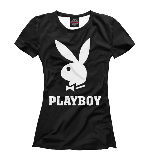 Женская футболка с изображением PlayBoy цвета Белый