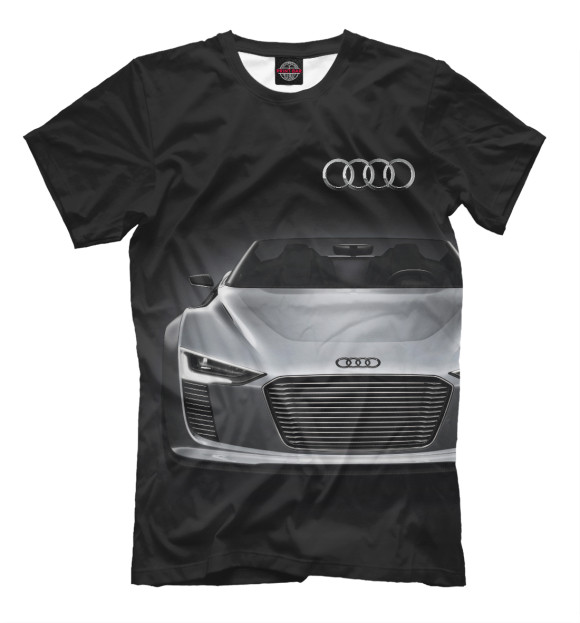 Мужская футболка с изображением Audi Motorsport цвета Белый