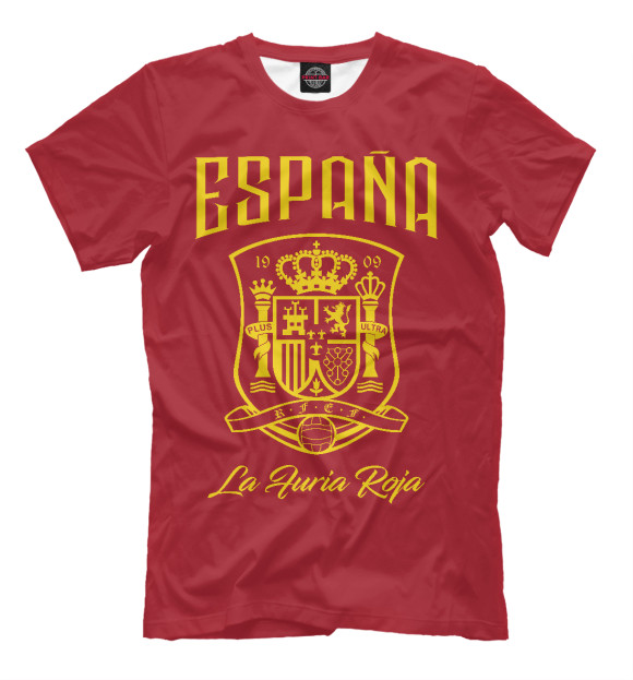 Мужская футболка с изображением Испания цвета Светло-коричневый
