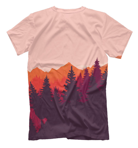 Мужская футболка с изображением FIREWATCH цвета Белый