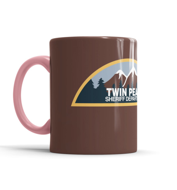 Кружка с изображением Twin Peaks Sheriff Department цвета розовый