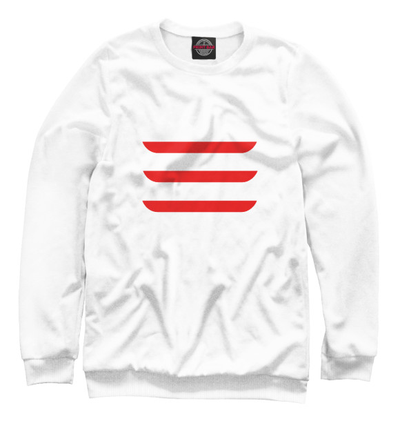 Мужской свитшот с изображением Tesla Red цвета Белый