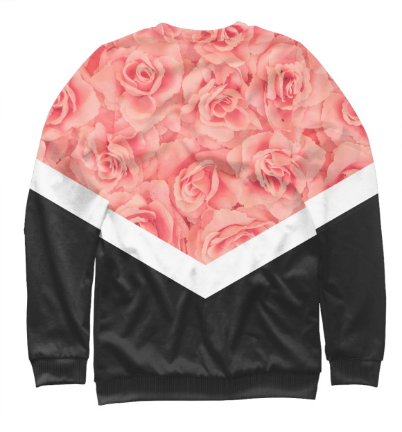 Свитшот для девочек с изображением Розовые Розы цвета Белый
