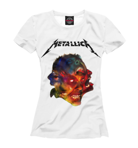 Женская футболка с изображением Metallica Hardwired цвета Белый