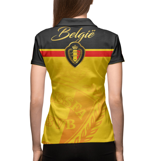Женское поло с изображением Бельгия цвета Белый
