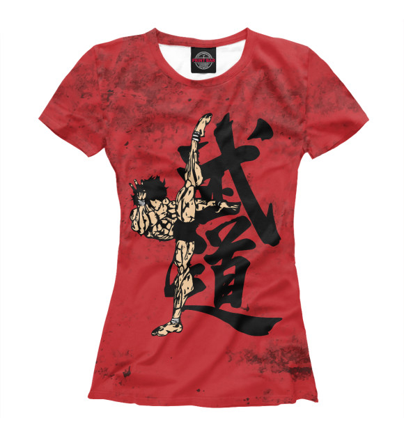 Женская футболка с изображением Боец Баки цвета Белый