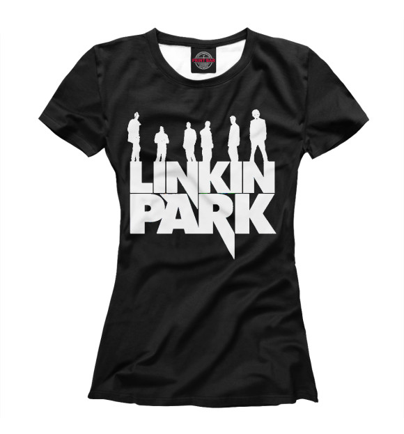 Футболка для девочек с изображением Linkin Park цвета Белый