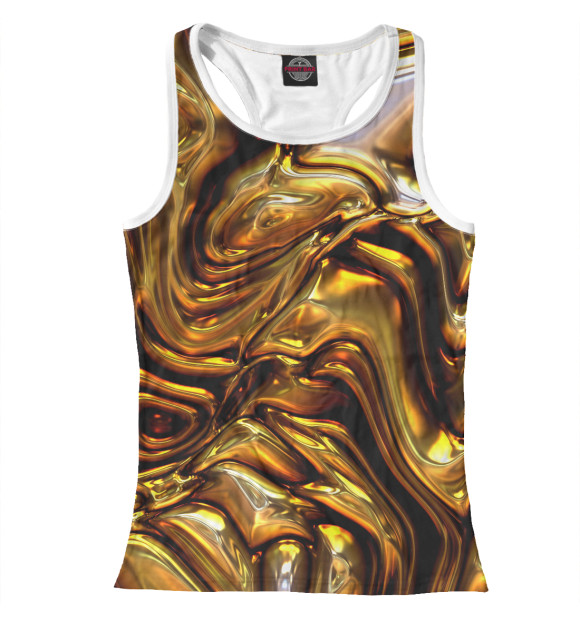 Женская майка-борцовка с изображением Золотые краски цвета Белый