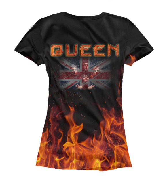 Женская футболка с изображением Queen & Freddie Mercury цвета Белый