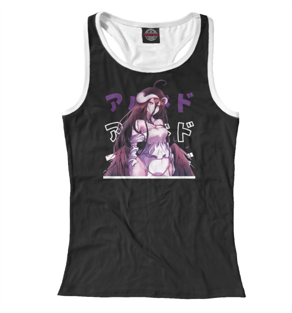 Женская майка-борцовка с изображением Оверлорд. Альбедо цвета Белый