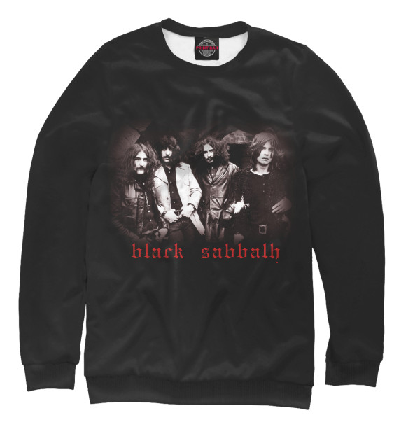 Свитшот для девочек с изображением Black Sabbath & Ozzy Osbourne цвета Белый
