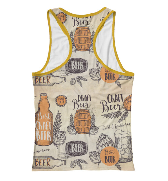 Женская майка-борцовка с изображением Craft beer цвета Белый