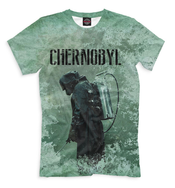 Мужская футболка с изображением Chernobyl цвета Белый