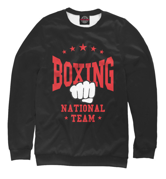 Женский свитшот с изображением Boxing National Team цвета Белый