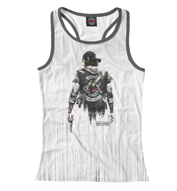 Женская майка-борцовка с изображением Days Gone цвета Белый