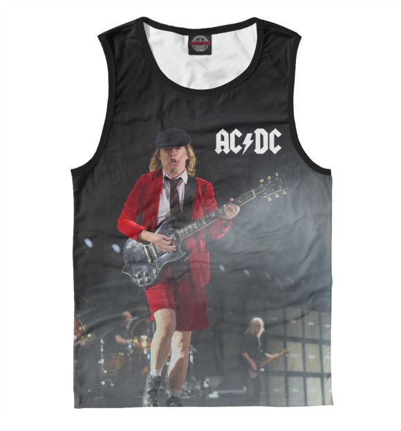 Мужская майка с изображением AC/DC цвета Белый