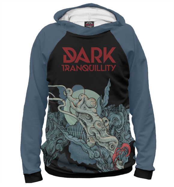 Женское худи с изображением Dark tranquillity- цвета Белый