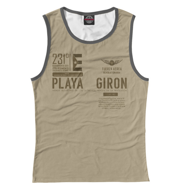 Женская майка с изображением ВВС Кубы цвета Белый