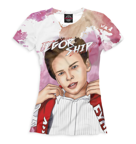 Футболка для девочек с изображением Егор Шип цвета Белый