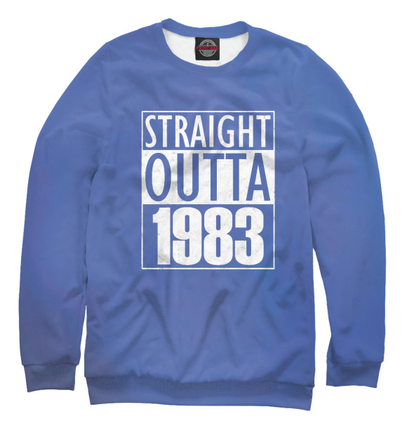 Свитшот для мальчиков с изображением Straight Outta 1983 цвета Белый