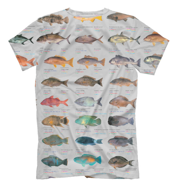 Мужская футболка с изображением рыбы на удочку цвета Белый