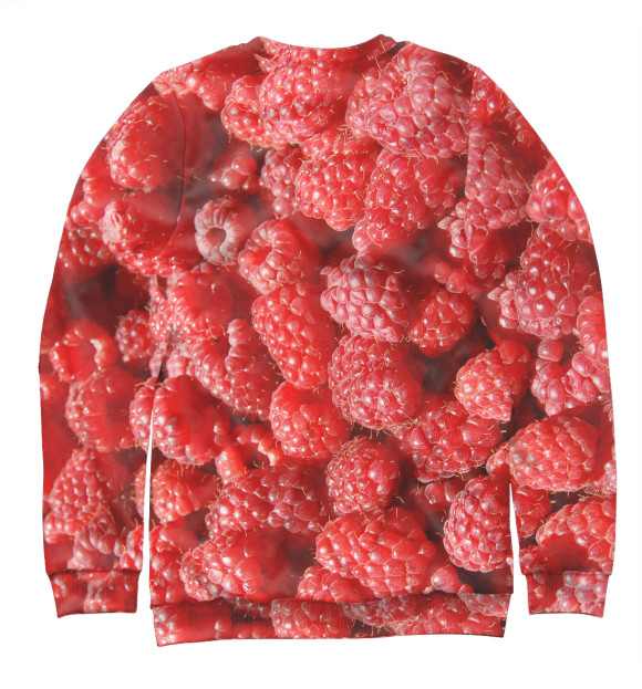 Мужской свитшот с изображением Ягодка малина цвета Белый