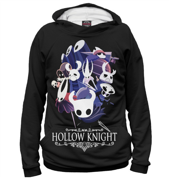 Худи для девочки с изображением Hollow Knight цвета Белый