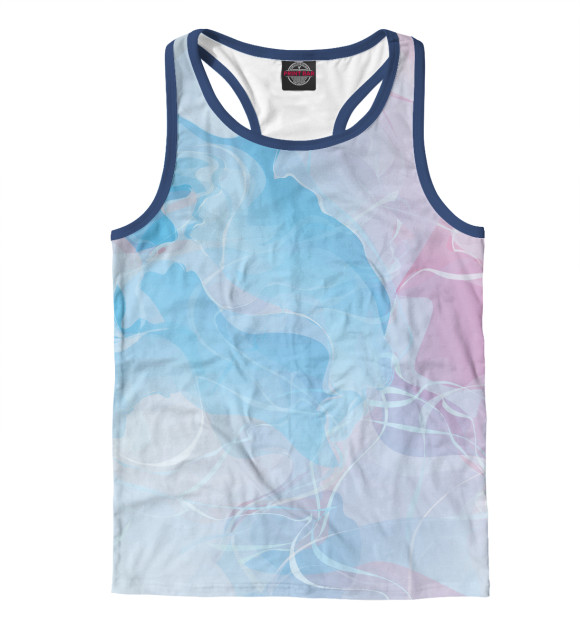 Мужская майка-борцовка с изображением SMOKE цвета Белый