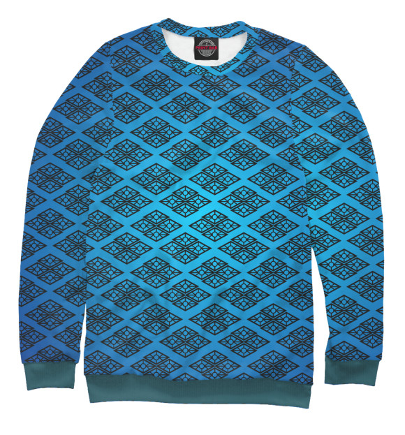 Мужской свитшот с изображением Мозаика цвета Белый