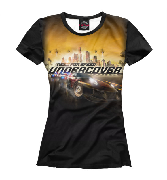 Женская футболка с изображением Need For Speed Undercover цвета Белый