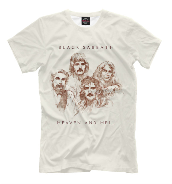 Футболка для мальчиков с изображением Black Sabbath цвета Молочно-белый