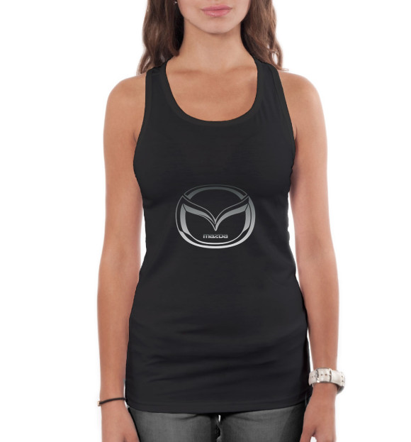 Женская майка-борцовка с изображением Mazda цвета Белый